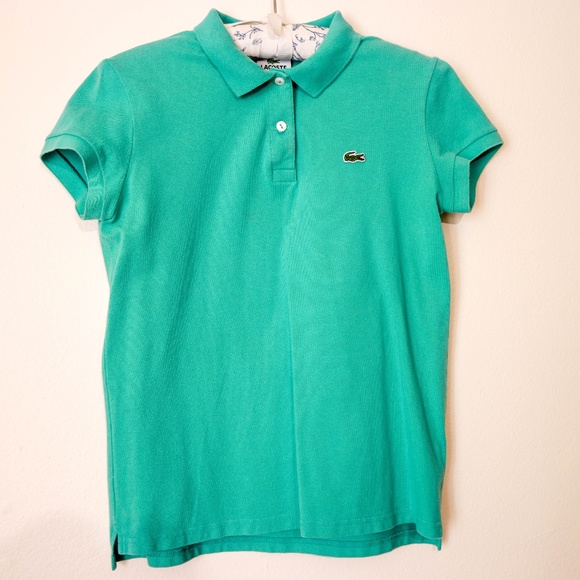 mint green women's polo shirt